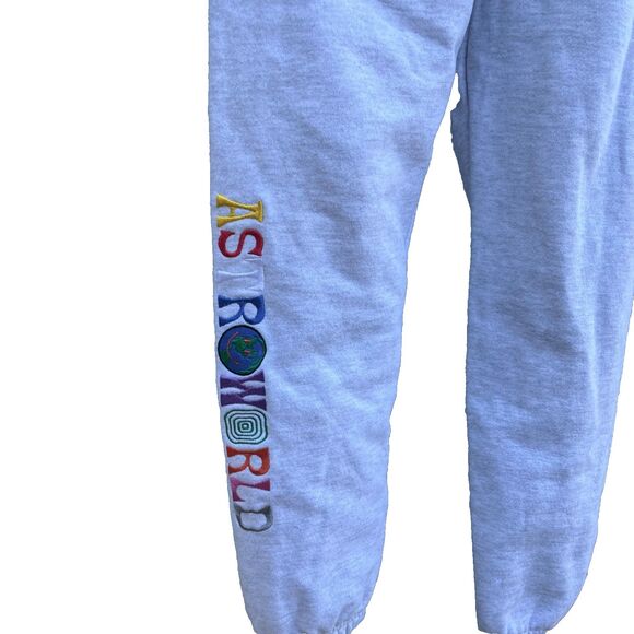 Travis Scott Astroworld Gray Sweatpants Champion Cotton Size Small - Picture 3 of 9